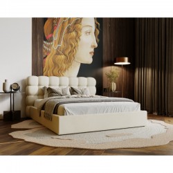 Lit OLINO en tissu velour...