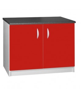 Meuble bas 2 portes 120cm rouge OXANE