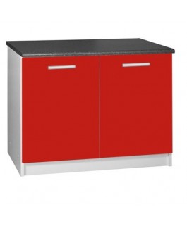 Meuble bas 2 portes 120cm TARA rouge