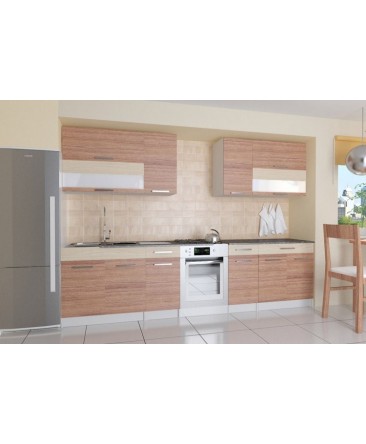 Cuisine complète de 2m60 ELISA bois naturel Cuisine complète de 2m60 ELISA bois naturel