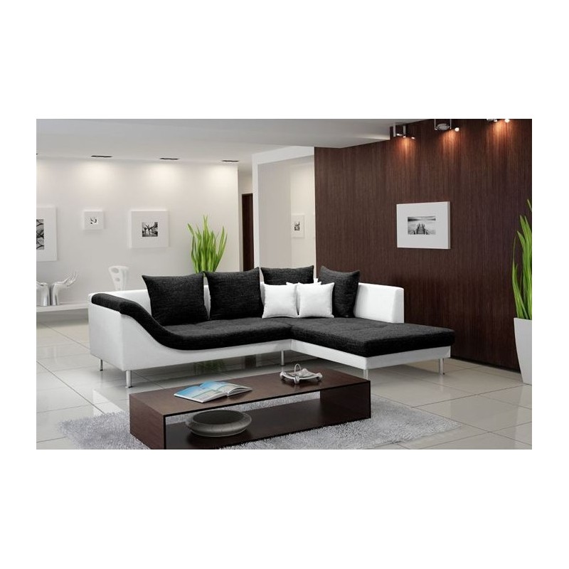 canap dangle aragon tissu noir et simili cuir blanc pas cher - Canape D Angle Noir Et Blanc Pas Cher canap dangle aragon tissu noir et simili cuir blanc pas cher - Canape D Angle Noir Et Blanc Pas Cher