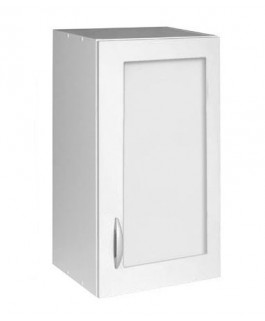 module de cuisine Élément haut 1 porte vitrine 40cm laqué blanc pas cher