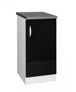 Meuble cuisine bas 1 porte 60cm OXANE noir