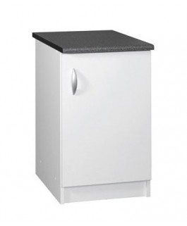 Meuble cuisine bas 1 porte 60cm OXANE blanc