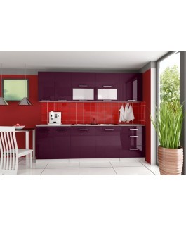 Cuisine complète de 2m60 TARA aubergine violet