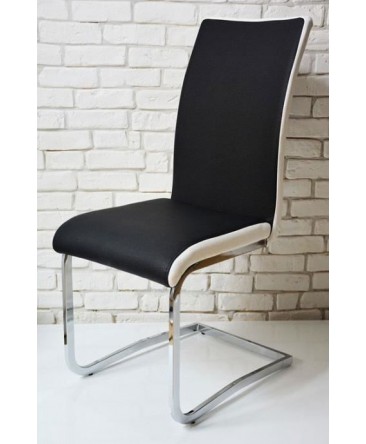 Chaise design bi-color MAX, noir et blanc moderne pas cher Chaise design bi-color MAX, noir et blanc moderne pas cher