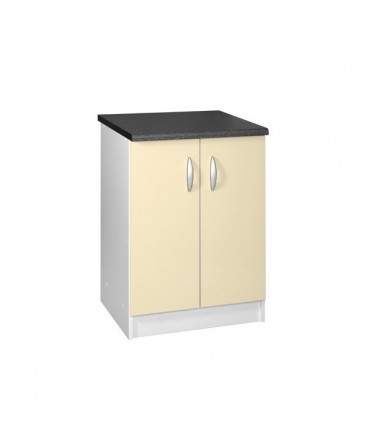 Élément bas 2 portes 60cm OXANE - crème Élément bas 2 portes 60cm OXANE - crème