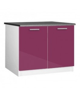 Meuble bas 2 portes 120cm TARA aubergine