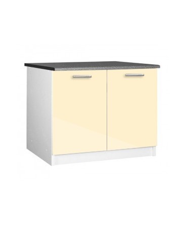 Meuble bas 2 portes 120cm TARA crème Meuble bas 2 portes 120cm TARA crème