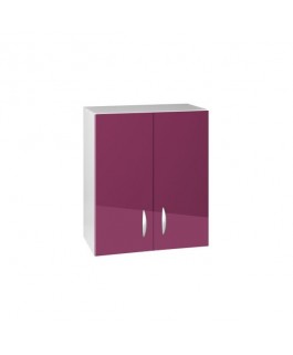 Meuble haut 2 portes 60cm OXANE aubergine