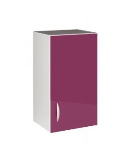 Meuble cuisine haut 1 porte 40cm OXANE aubergine