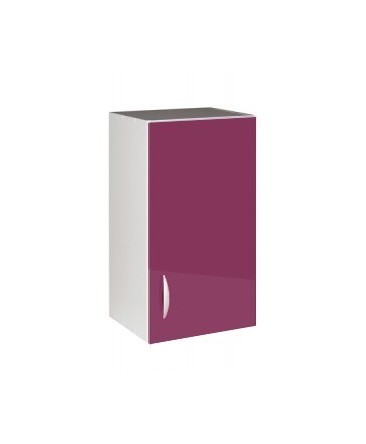 Meuble cuisine haut 1 porte 40cm OXANE aubergine