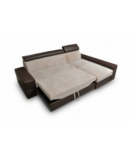 Canapé d'angle convertible CAPRI + pouf