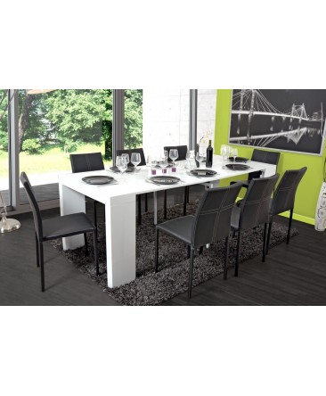 Table extensible ALGA blanc laqué Table extensible ALGA blanc laqué