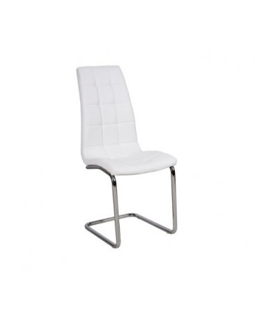 Chaise JUNI capitonnée en simili cuir