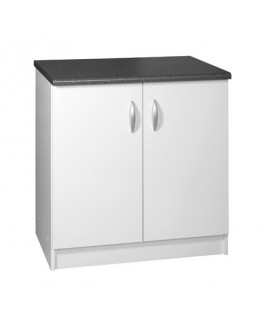 Meuble bas 2 portes 80cm blanc OXANE