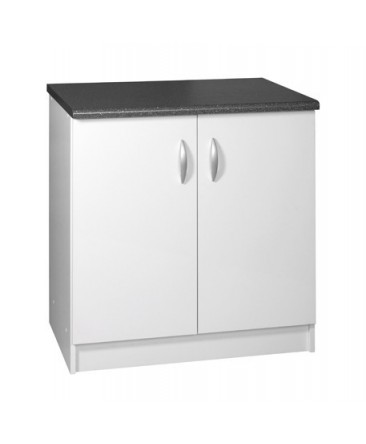 Meuble bas 2 portes 80cm blanc OXANE