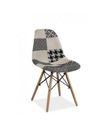 Chaise SOMO noir et blanc style DSWD scandinave Chaise SOMO noir et blanc style DSWD scandinave