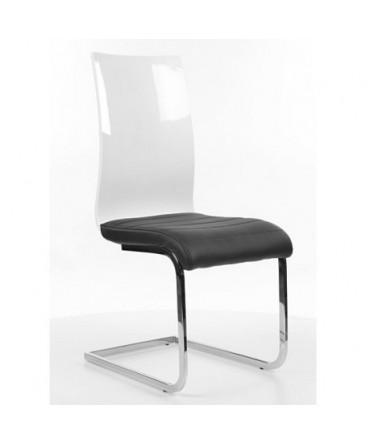 Chaise bi-matière laquée MAX Chaise bi-matière laquée MAX