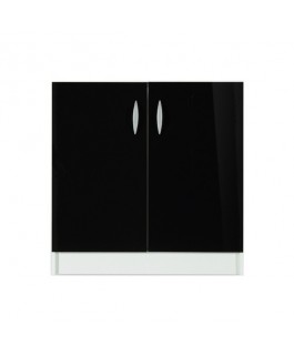 Meuble bas 2 portes 80cm noir OXANE