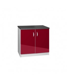 Meuble bas 2 portes 120cm bordeaux OXANE