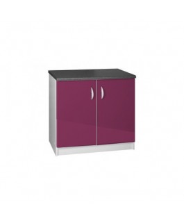 Meuble bas 2 portes 120cm aubergine OXANE