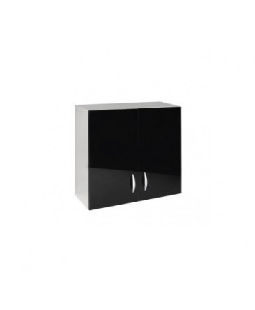 Meuble haut 2 portes 80cm OXANE noir