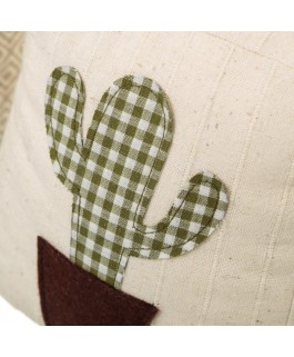 lot d'accessoires de déco cactus 2 cales porte en tissu et sable