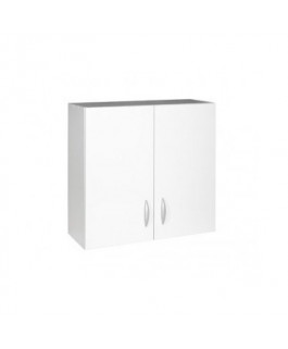 Meuble cuisine haut 2 portes 80cm OXANE blanc