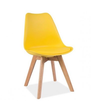 Chaise eames jaune scandinave Chaise eames jaune scandinave