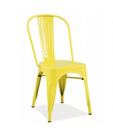 Chaise industrielle jaune Chaise industrielle jaune