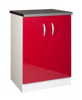 Élément bas 2 portes 60cm OXANE - rouge