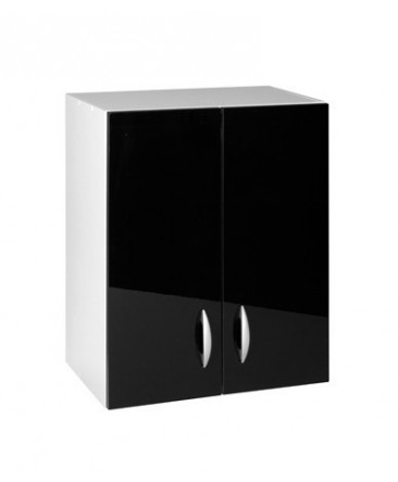 Meuble haut 2 portes 60cm OXANE noir