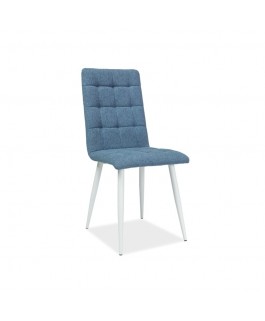chaise bleu en tissu salle à manger otto