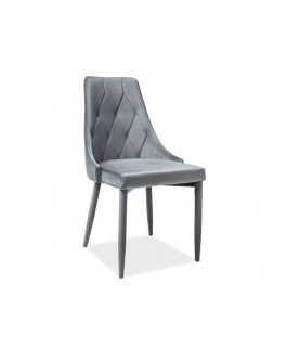 chaise en velours trix gris vif