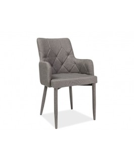 chaise matelassée gris ricardo