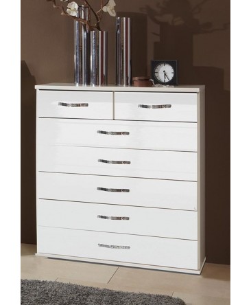 commode à ranger 7 tiroirs blanc brillant torino commode à ranger 7 tiroirs blanc brillant torino