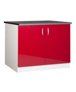 Meuble bas 2 portes 120cm rouge OXANE