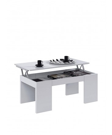 table basse design relevable CENDA blanc