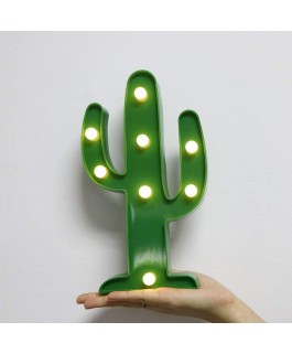 set de luminaires cactus à led vert style originale au style tropicale