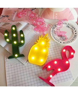 lot de lampes à led style tropical et coloré