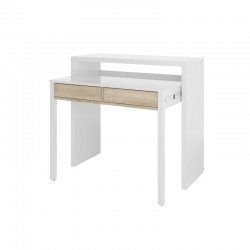 bureau extensible bois 2 Tiroirs avec guides coulissantes métalliques LINA