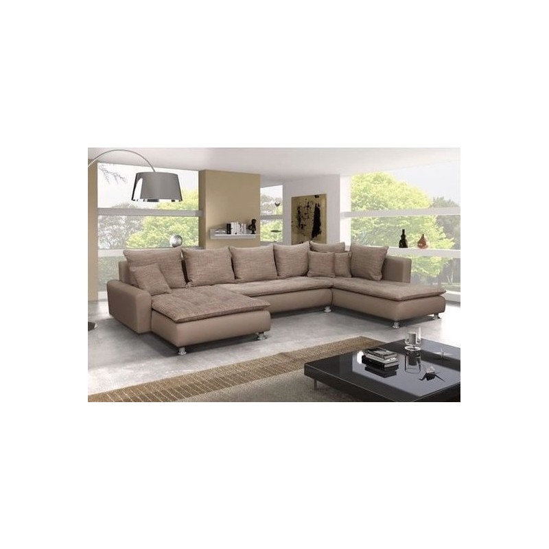 canapé panoramique 6 places beige danté canapé panoramique 6 places beige danté