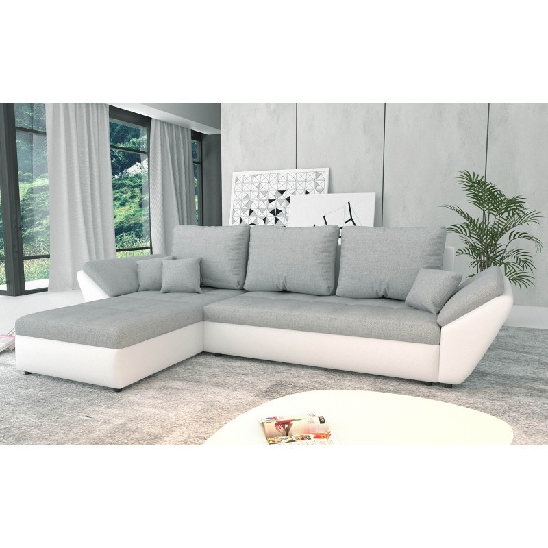 canapé d'angle convertible 4 personnes gris alissa canapé d'angle convertible 4 personnes gris alissa