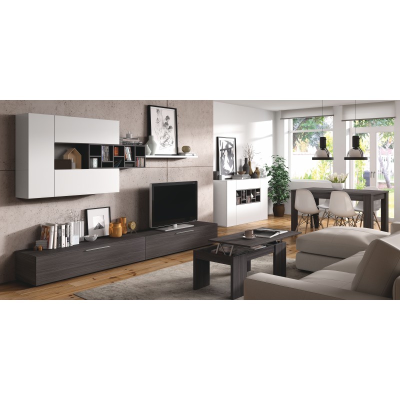 meuble TV design mural de 2 meubles haut et bas avec espaces rangement delo meuble TV design mural de 2 meubles haut et bas avec espaces rangement delo