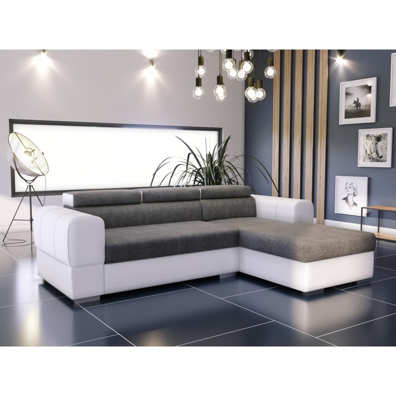 canapé angle convertible gris blanc 4 places avec méridienne deaya canapé angle convertible gris blanc 4 places avec méridienne deaya