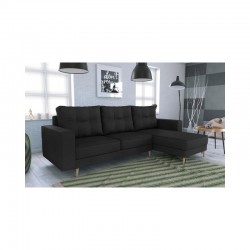 canapé d'angle scandinave reversible 4 places en tissu holia